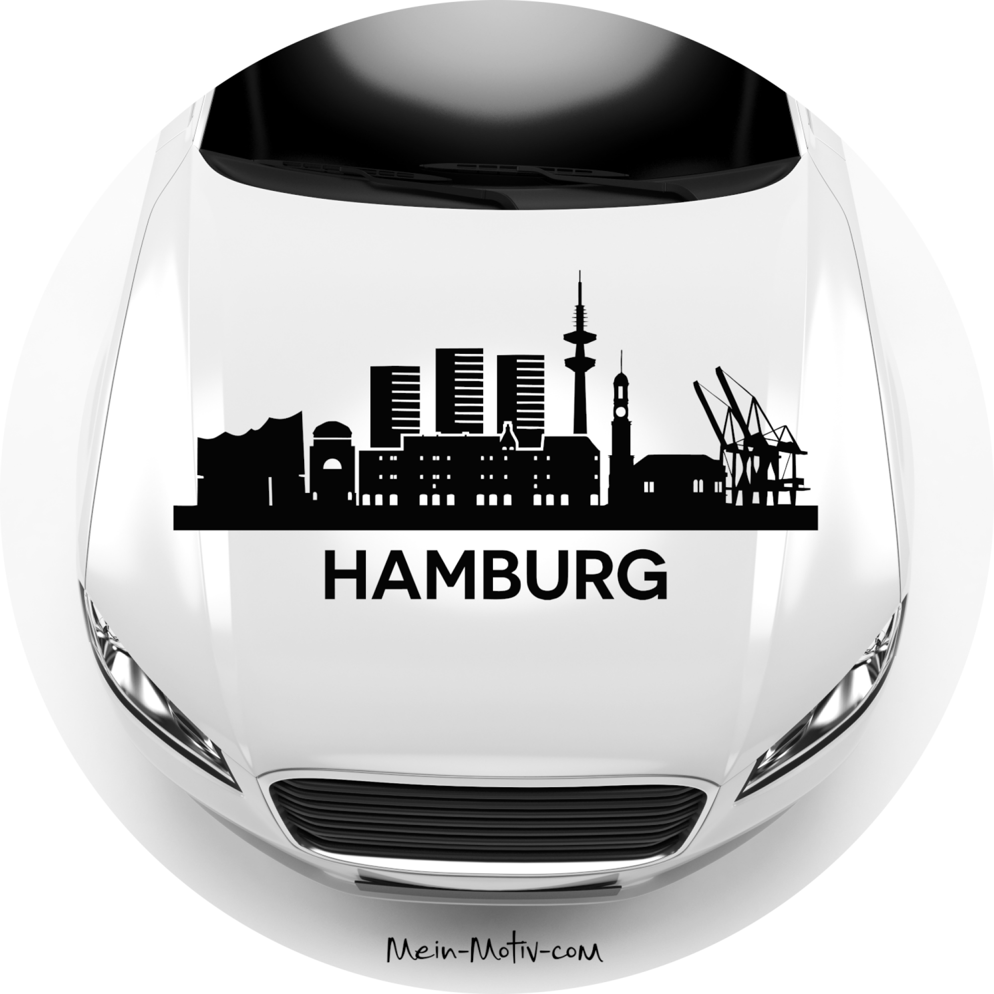 Aufkleber 14008 Skyline Hamburg